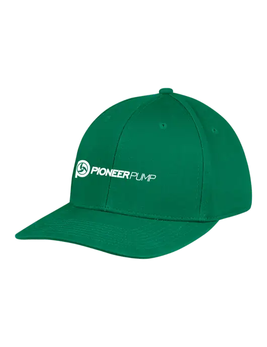 Premium Modern Structured Twill Kelly Green Snapback Cap w/Pioneer Pump Logo