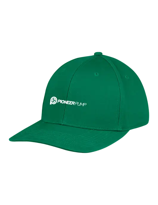 Premium Modern Structured Twill Kelly Green Snapback Cap w/Pioneer Pump Logo