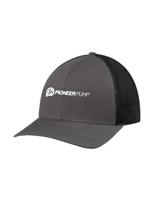 Richardson Adjustable Snapback Original 112 Trucker Cap Dark Grey w/Black Mesh w/Pioneer Pump Logo