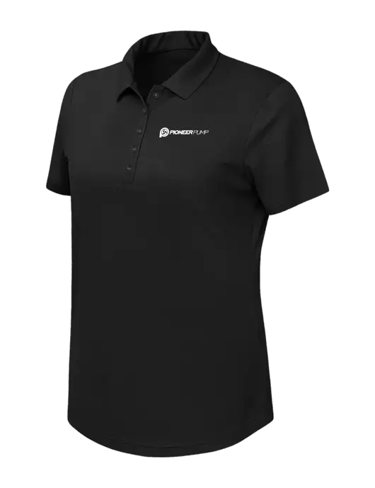 Callaway Womens Birdseye Black Polo w/Pioneer Pump Logo