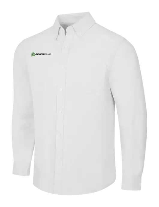 White SuperPro Oxford Shirt w/Pioneer Pump Logo