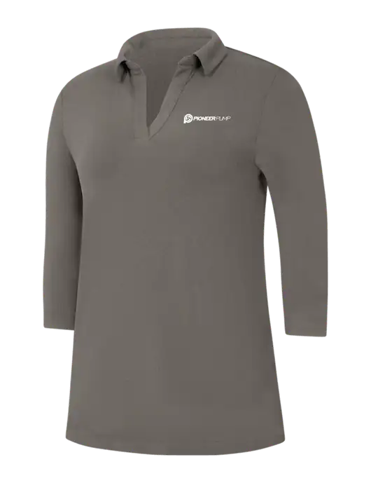 Womens Dark Grey Luxe Knit Tunic w/Pioneer Pump Logo