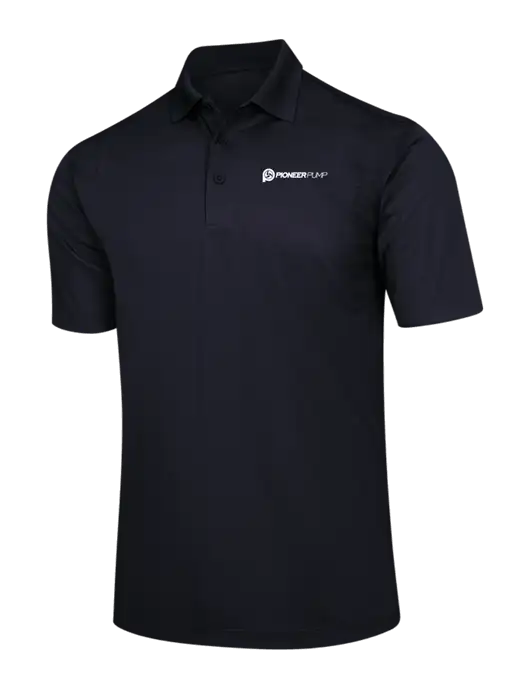 Black Micropique Sport-Wick Polo w/Pioneer Pump Logo