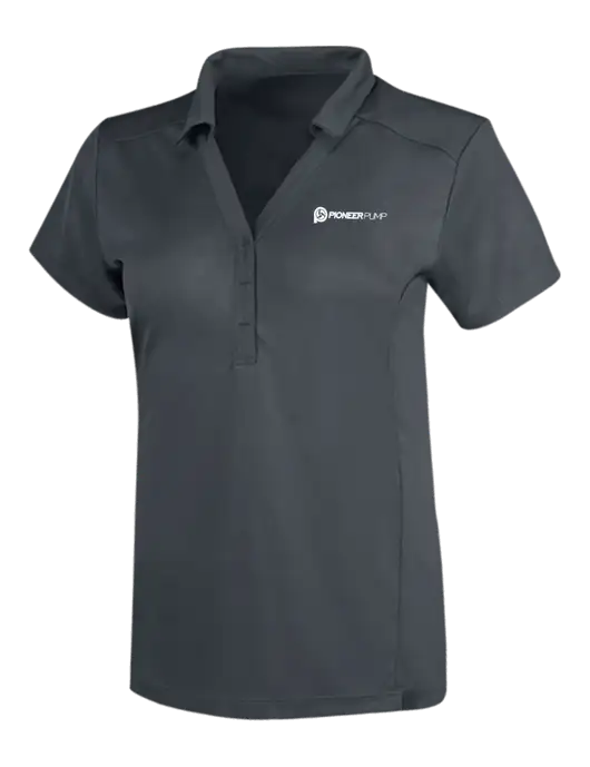 OGIO Dark Grey Womens Framework Polo w/Pioneer Pump Logo