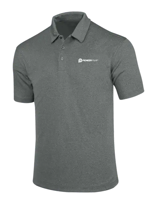 Charcoal Trace Heather Polo w/Pioneer Pump Logo