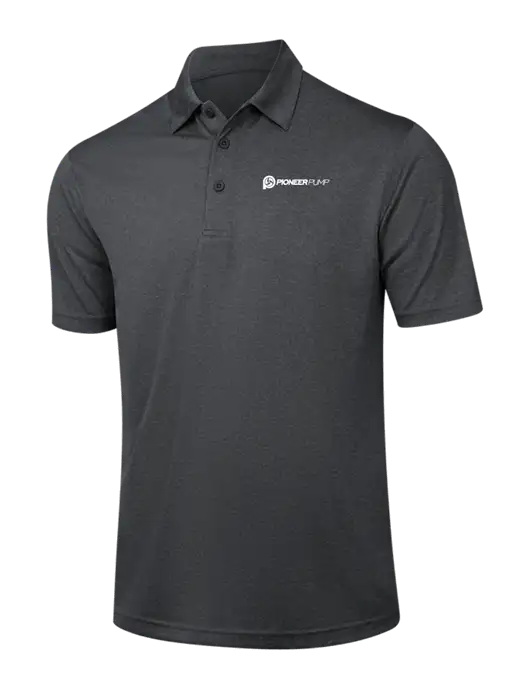 Dark Grey Heather Contender Polo w/Pioneer Pump Logo