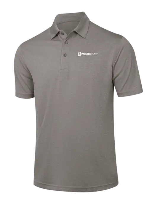 Medium Grey Heather Contender Polo w/Pioneer Pump Logo