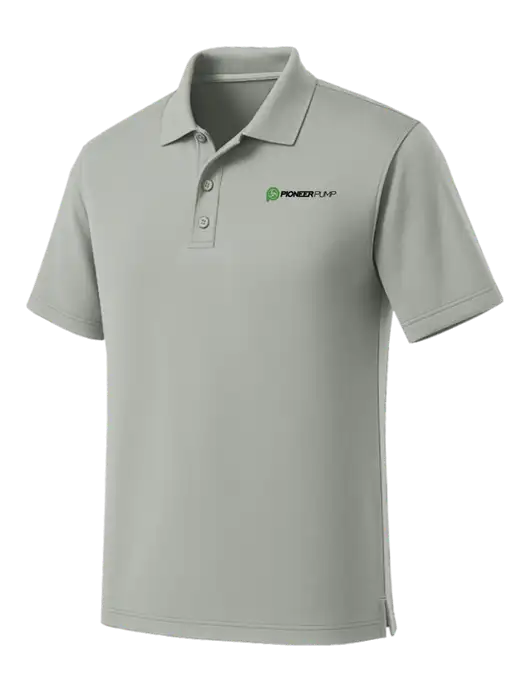 Light Grey Dry Zone UV Micro Mesh Polo w/Pioneer Pump Logo