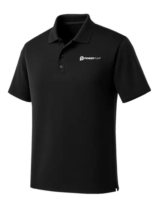 Black Dry Zone UV Micro Mesh Polo w/Pioneer Pump Logo