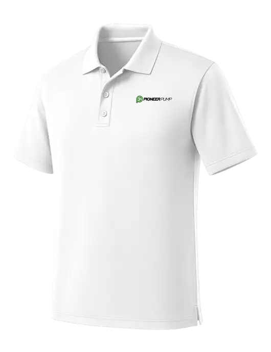 White Dry Zone UV Micro Mesh Polo w/Pioneer Pump Logo