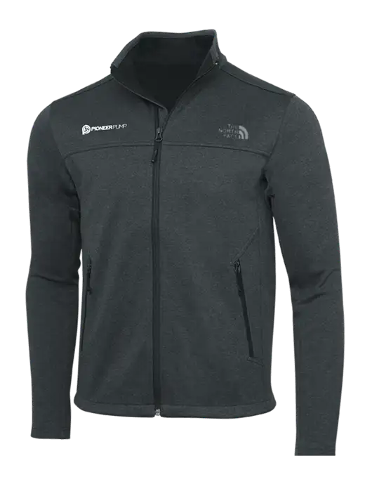 North Face Dark Grey Heather Ridgewall Soft Shell Jacket w/Pioneer Pump Logo