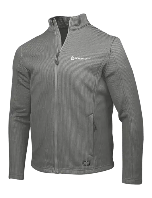 OGIO Medium Grey Grit Fleece Jacket w/Pioneer Pump Logo