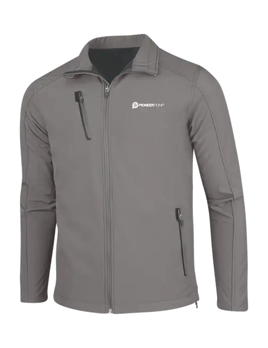 Medium Grey Welded Softshell Jacket w/Pioneer Pump Logo