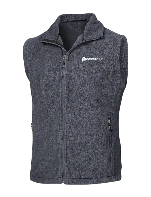 Dark Grey Fleece Vest w/Pioneer Pump Logo