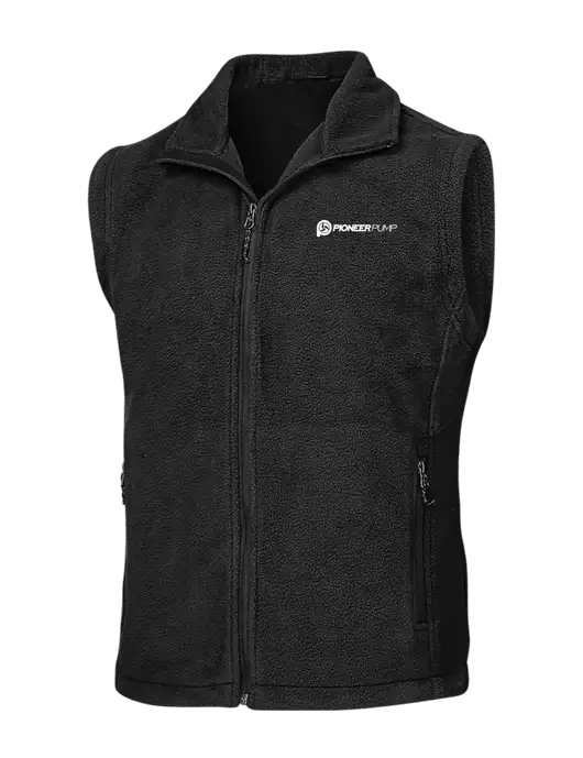 Black Fleece Vest w/Pioneer Pump Logo