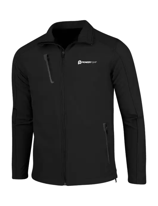 Black Welded Softshell Jacket w/Pioneer Pump Logo