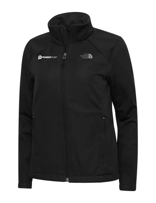North Face Womens Black Ridgewall Soft Shell Jacket w/Pioneer Pump Logo