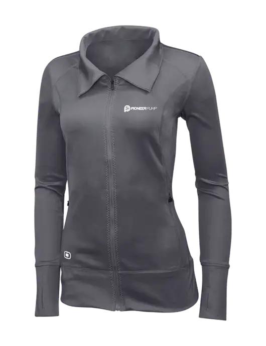 OGIO Dark Grey Womens Endurance Fulcrum Full-Zip w/Pioneer Pump Logo