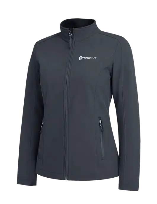 Charcoal Grey Womens Core Soft Shell Jacket w/Pioneer Pump Logo
