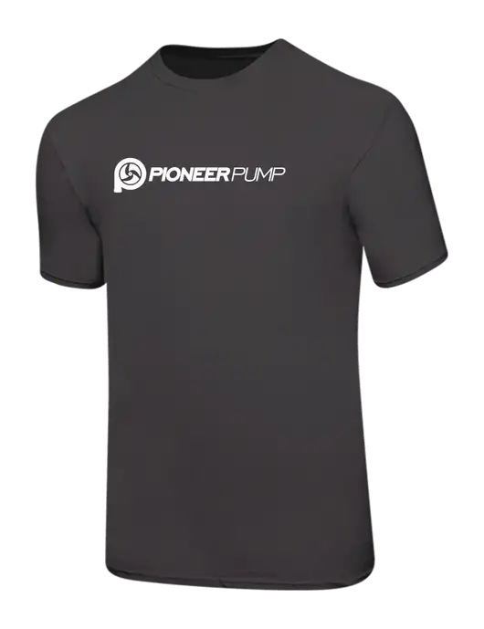 Ring Spun Charcoal 4.5 oz T-Shirt w/Pioneer Pump Logo