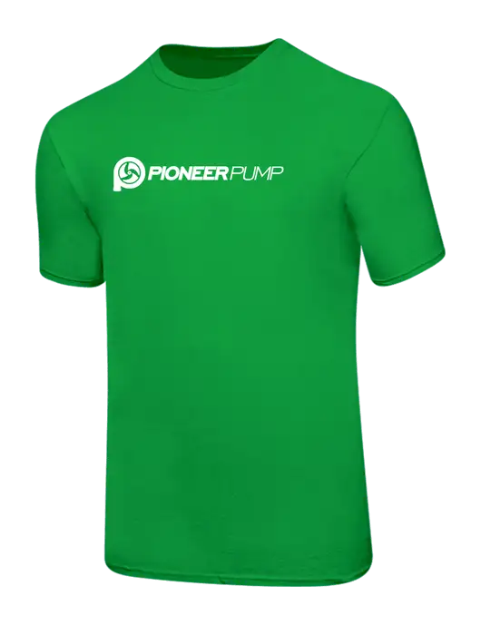 Ring Spun Light Kelly Green 4.5 oz T-Shirt w/Pioneer Pump Logo