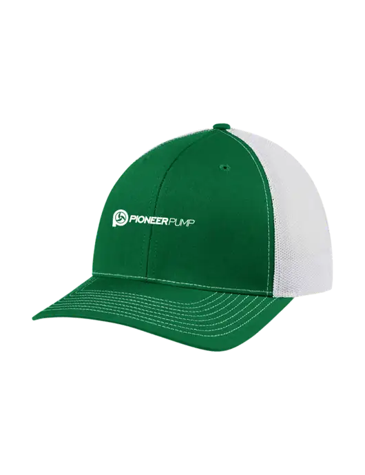 Richardson Adjustable Snapback Original 112 Trucker Cap Kelly w/White Mesh w/Pioneer Pump Logo