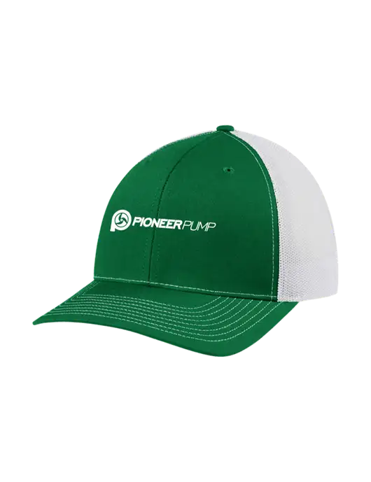 Richardson Adjustable Snapback Original 112 Trucker Cap Kelly w/White Mesh w/Pioneer Pump Logo