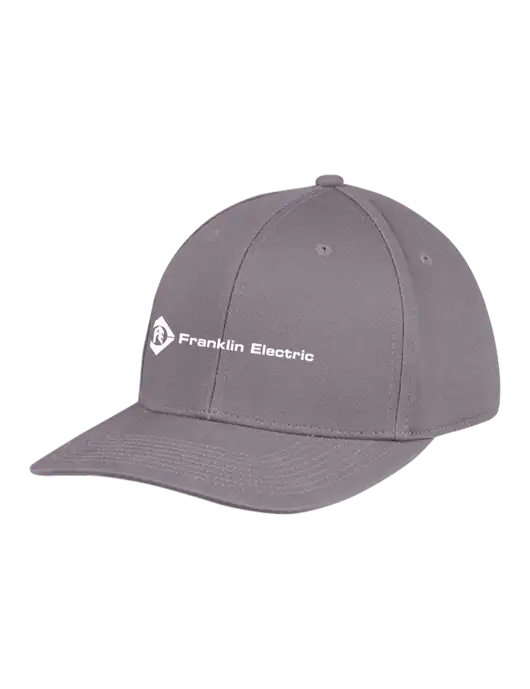 Premium Modern Structured Twill Charcoal Snapback Cap w/Franklin Electric Logo