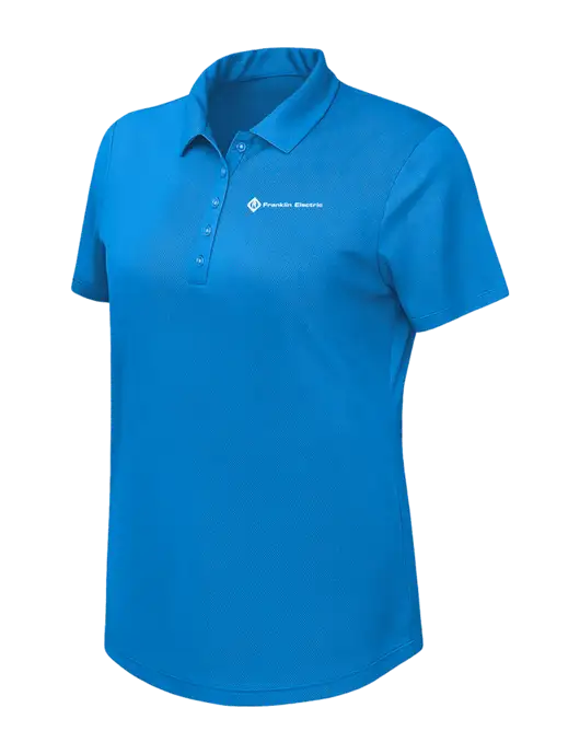 Callaway Womens Birdseye Dark Carolina Blue Polo w/Franklin Electric Logo
