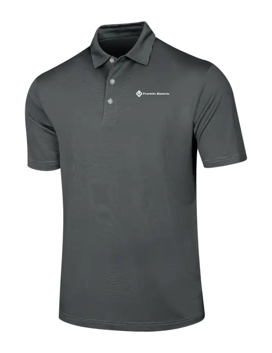Callaway Black Fine Line Stripe Polo w/Franklin Electric Logo