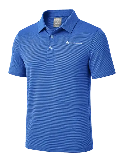 Callaway Royal Blue Fine Line Stripe Polo w/Franklin Electric Logo