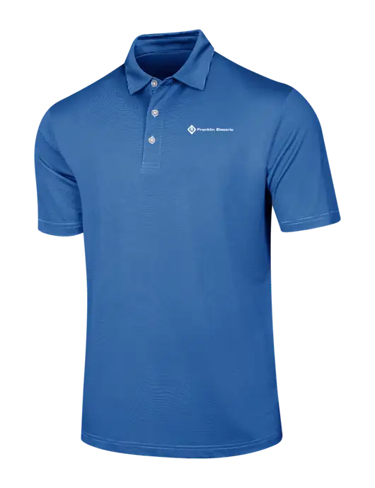 Callaway Royal Blue Fine Line Stripe Polo w/Franklin Electric Logo