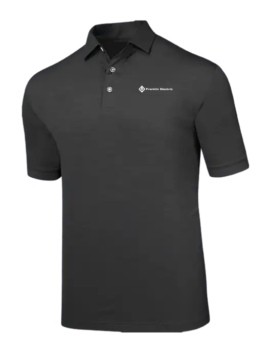 Callaway Black Fashion Tonal Polo w/Franklin Electric Logo