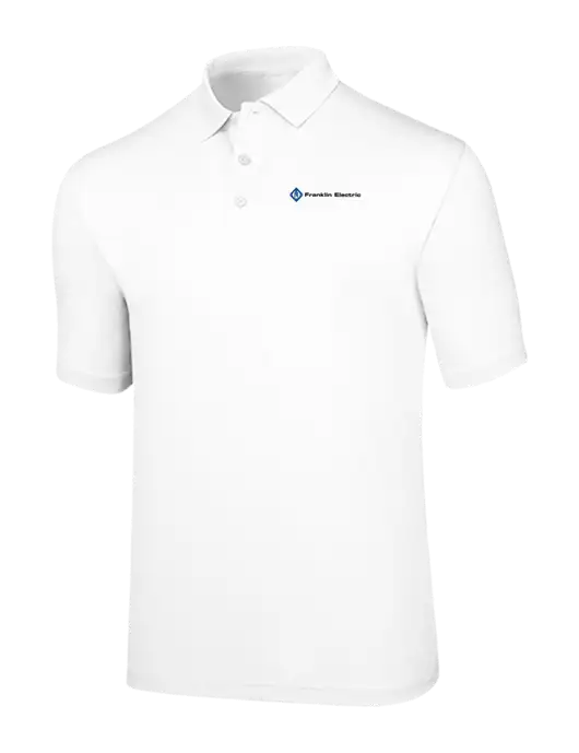Callaway Opti-Dri White Chev Polo w/Franklin Electric Logo