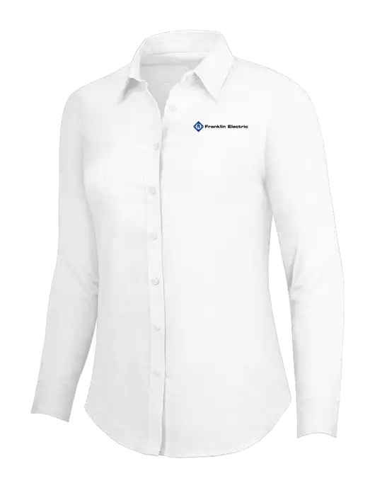 White Womens SuperPro Oxford Shirt w/Franklin Electric Logo