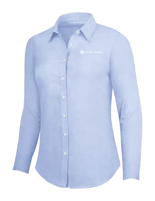 Light Blue Womens SuperPro Oxford Shirt w/Franklin Electric Logo