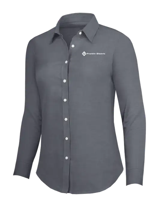 Dark Grey Womens SuperPro Oxford Shirt w/Franklin Electric Logo