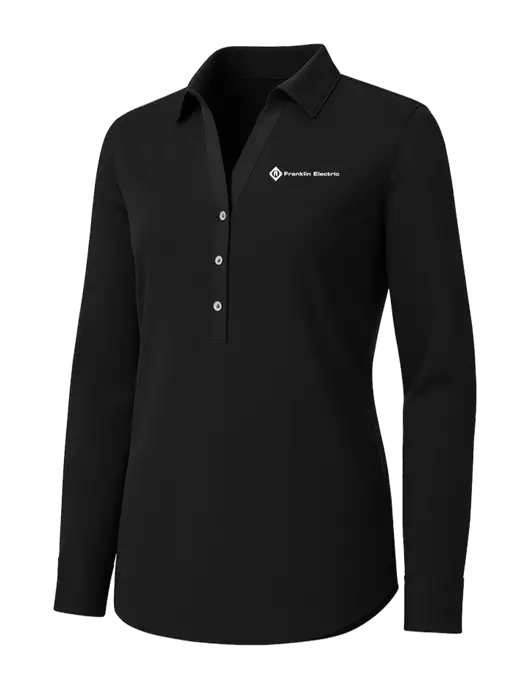 Womens Black City Stretch Shirt w/Franklin Electric Logo