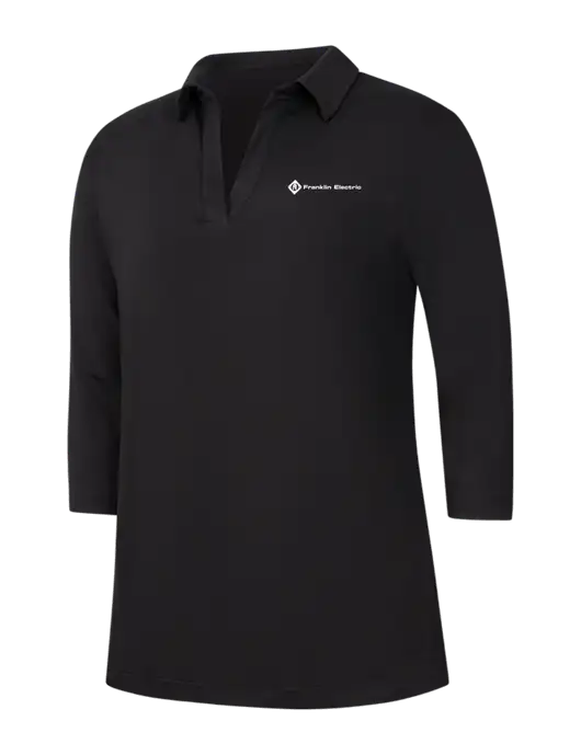 Womens Black Luxe Knit Tunic w/Franklin Electric Logo