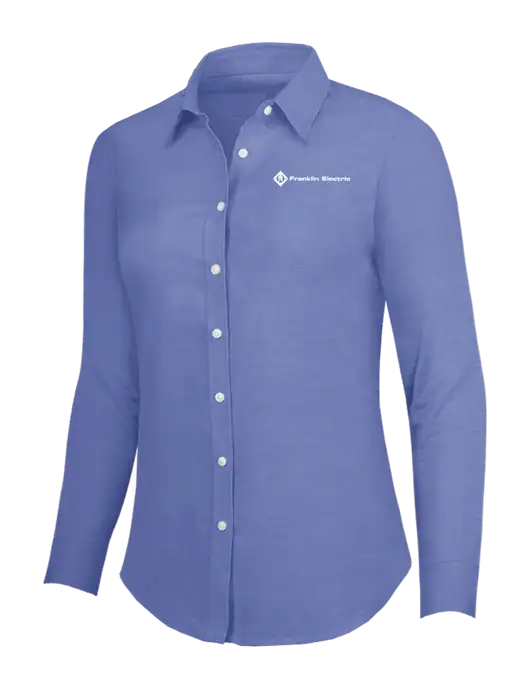 Navy Womens SuperPro Oxford Shirt w/Franklin Electric Logo