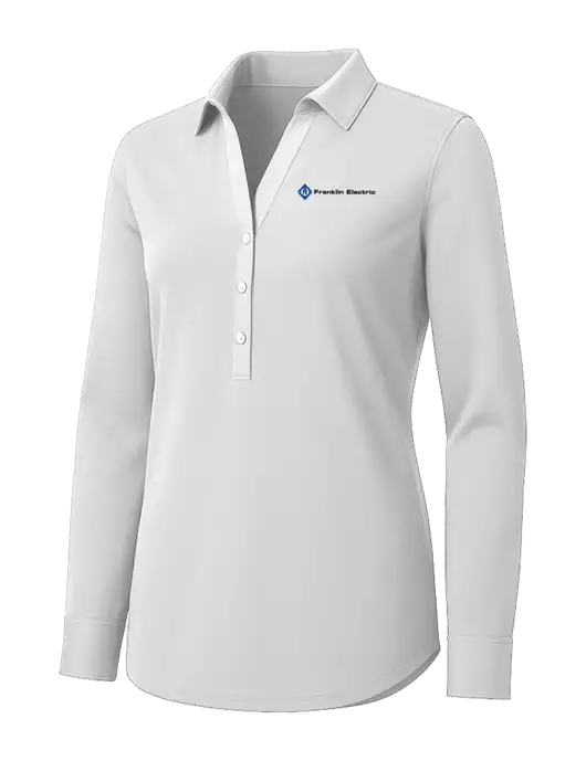 Womens White City Stretch Shirt w/Franklin Electric Logo