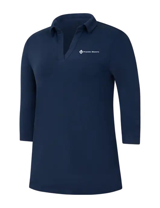Navy Womens Luxe Knit Tunic w/Franklin Electric Logo