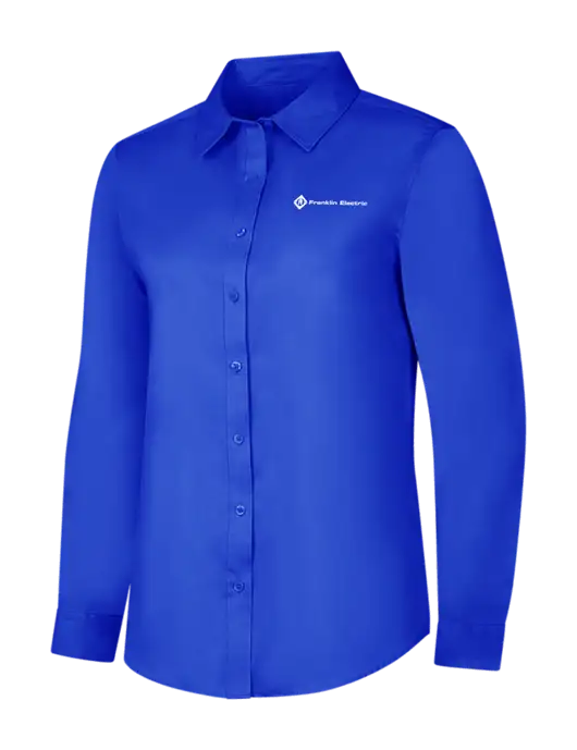 Womens Long Sleeve Dark Royal Superpro React Twill Shirt w/Franklin Electric Logo
