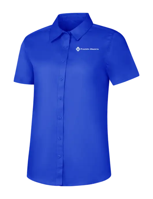 Womens Short Sleeve Dark Royal Superpro React Twill Shirt w/Franklin Electric Logo