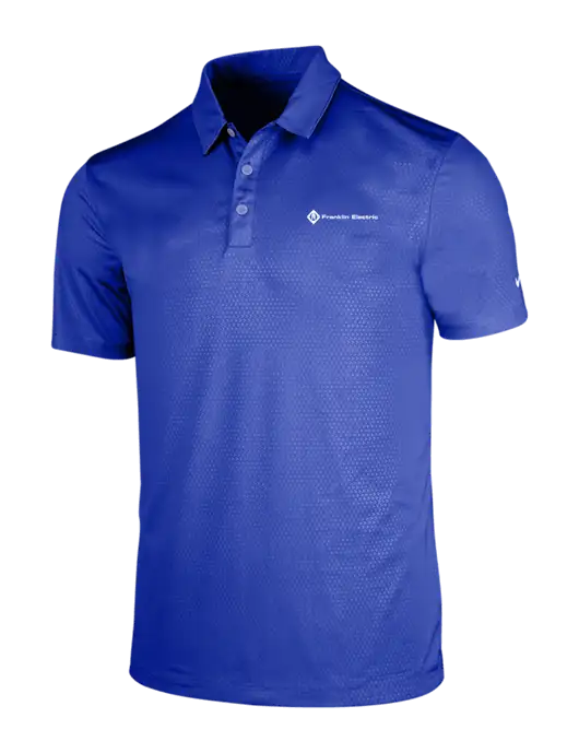 NIKE Dark Royal Dri-Fit Embossed Tri-Blade Polo w/Franklin Electric Logo