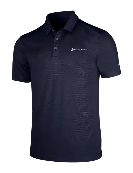 NIKE Dark Navy Dri-Fit Embossed Tri-Blade Polo w/Franklin Electric Logo