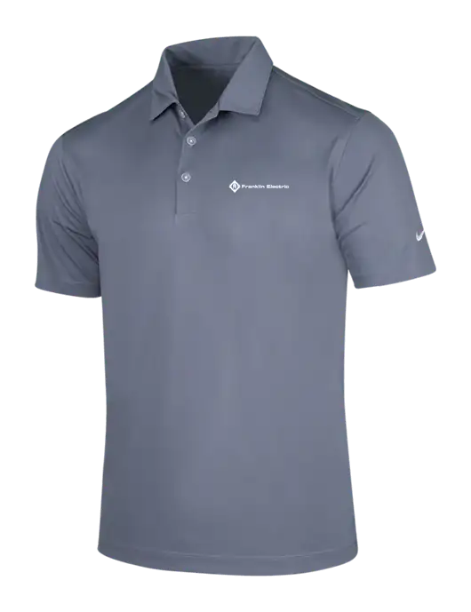 NIKE Medium Grey Dri-Fit Vertical Mesh Polo w/Franklin Electric Logo