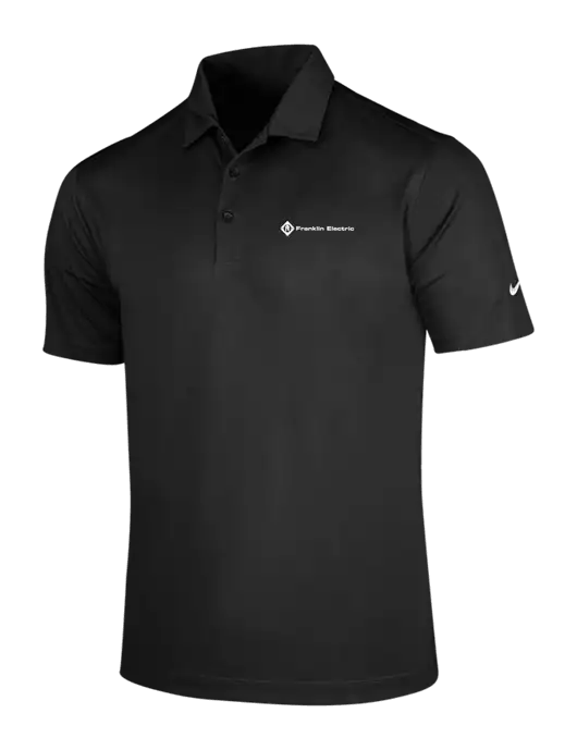 NIKE Black Dri-Fit Vertical Mesh Polo w/Franklin Electric Logo