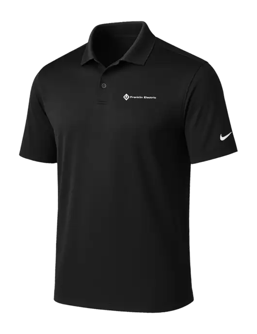 NIKE Black Victory Solid Polo w/Franklin Electric Logo