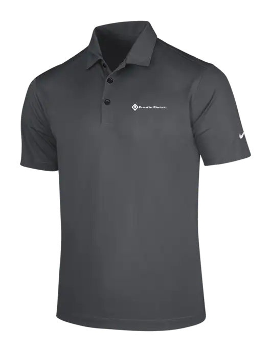 NIKE Dark Grey Dri-Fit Vertical Mesh Polo w/Franklin Electric Logo